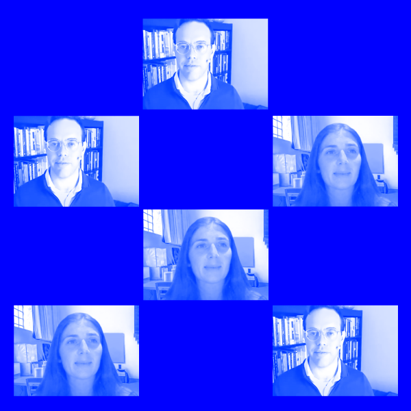 blue shaded, tiled image of David Robinson & Alex Rosenblat